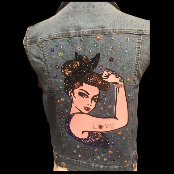Pamynthia Designs Jackets & Blazers - Rosie the Riveter Denim Vest